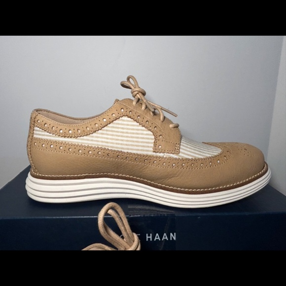Cole Haan ØriginalGrand Remastered Longwing Oxford Shoes Sesame/Ivory Mens 8.5W main image 13